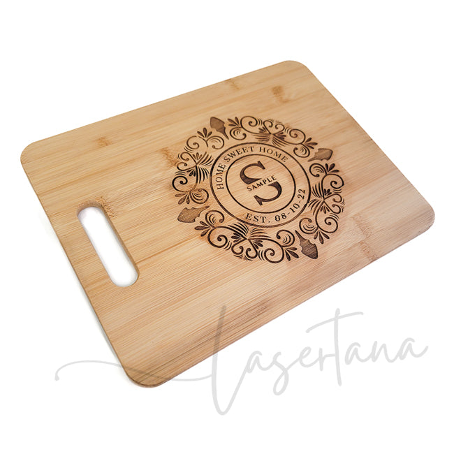 Customized Bamboo Cutting Board 9x12x0.25"