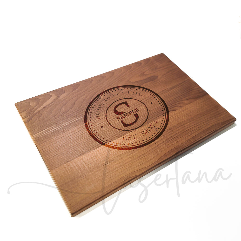 Customized Thermal Maple Hardwood Cutting Board 10.5x16x3/4"
