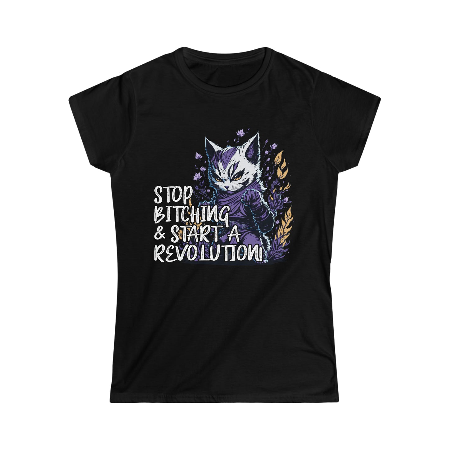 Ninja Cat Revolution Women's Shirt | Stop Bitching!