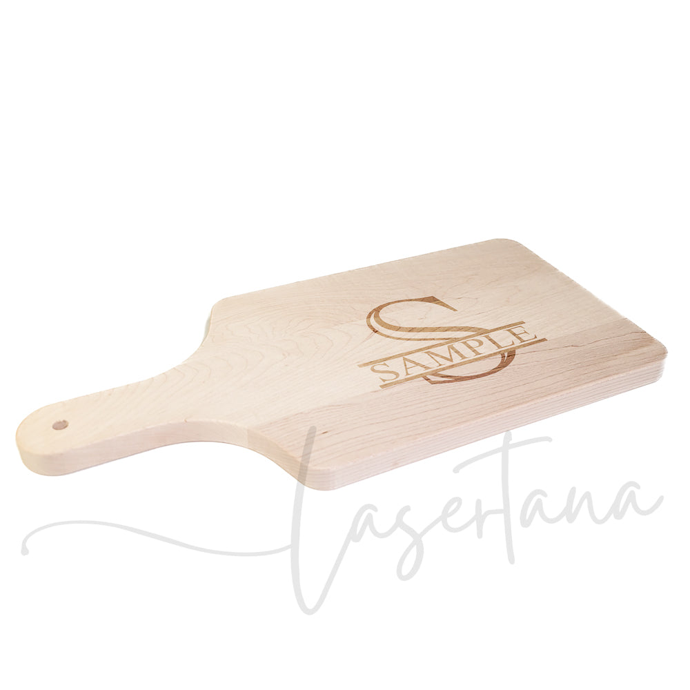 Customized Canadian Maple Paddle Cutting Board 9"x18"x3/4"