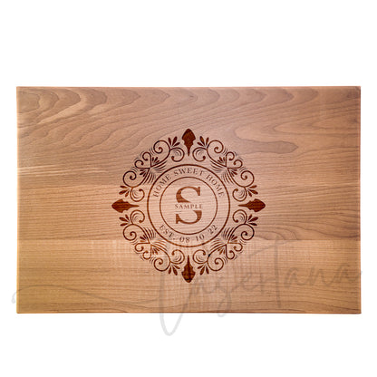 Customized Thermal Maple Hardwood Cutting Board 10.5x16x3/4"