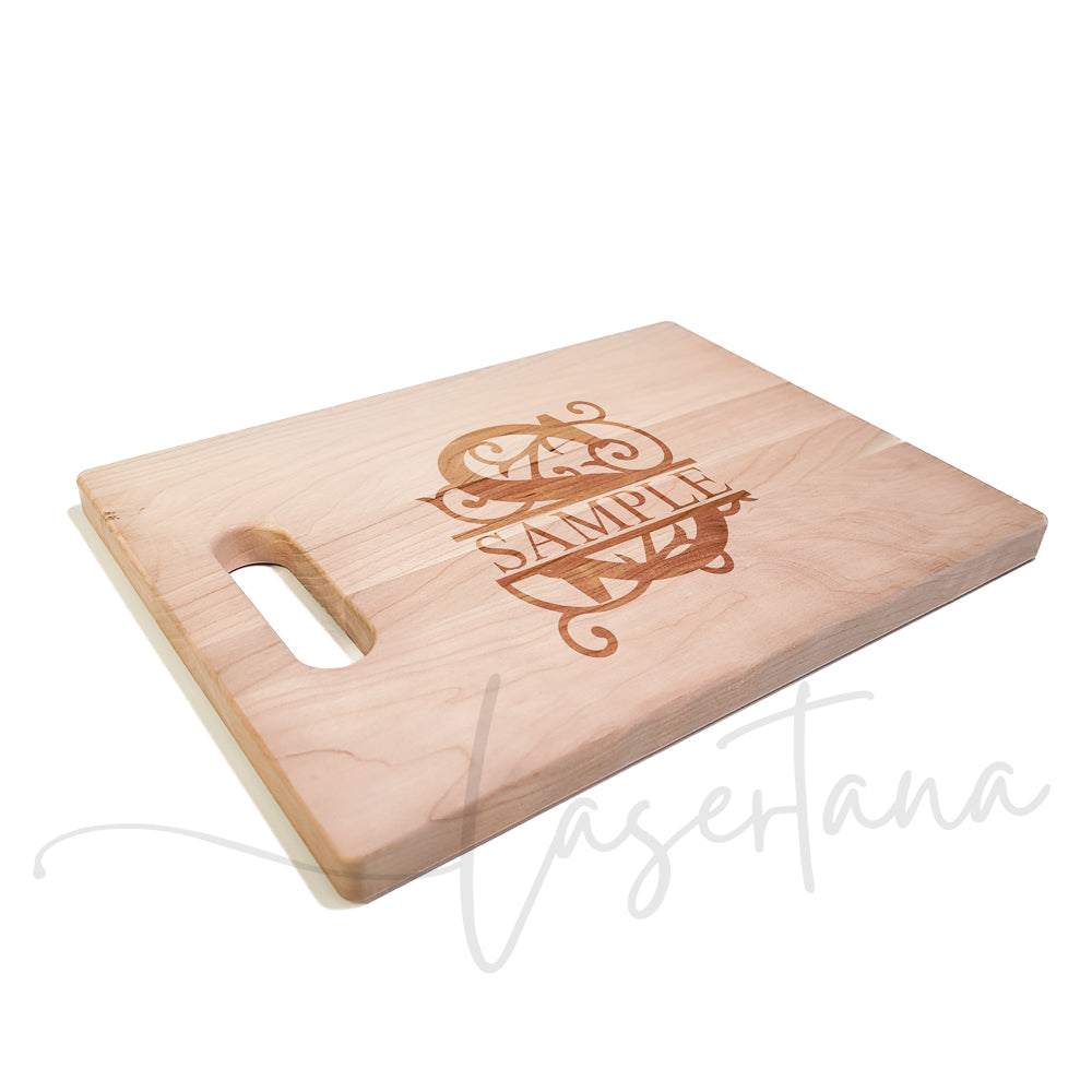 Customized Cutting Board Canadian Walnut Wood w/Handle 9x12x0.75"