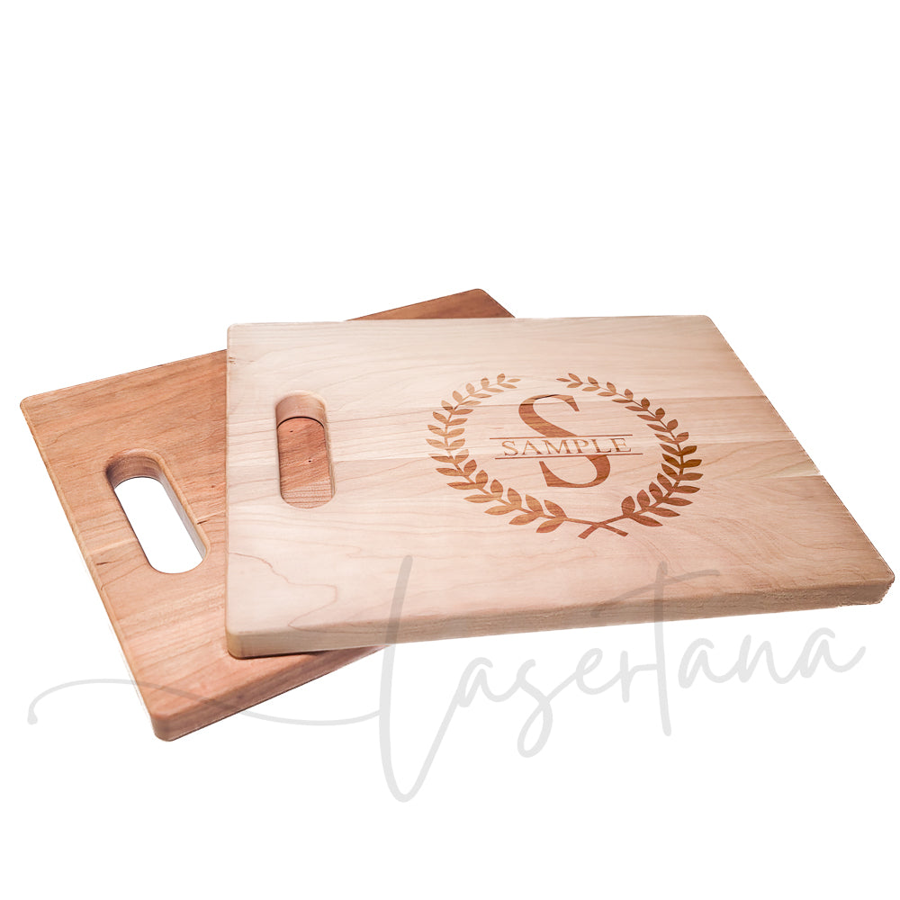 Customized Cutting Board Canadian Walnut Wood w/Handle 9x12x0.75"