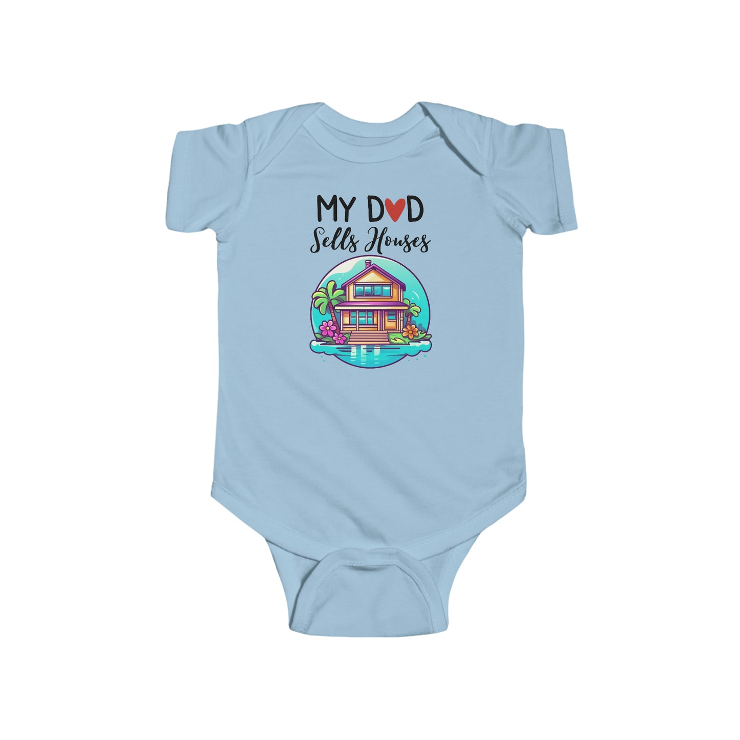 My Dad Sells Houses Baby Onesie | Real Estate Agent Baby Shower Gift | Realtor Gifts