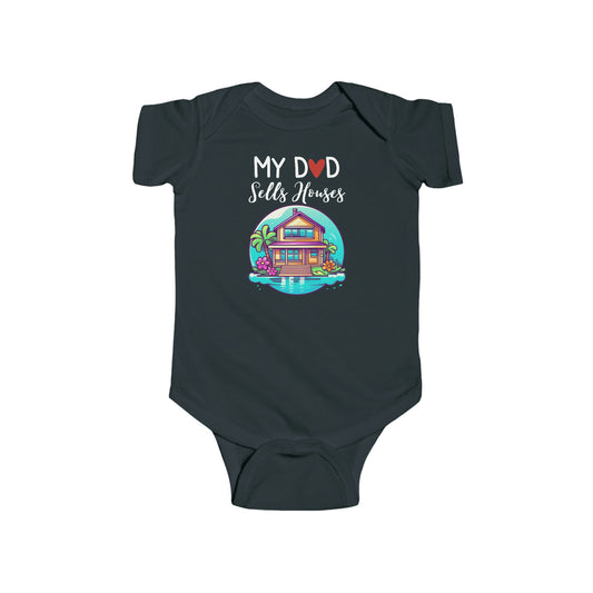 My Dad Sells Houses Baby Onesie | Real Estate Agent Baby Shower Gift | Realtor Gifts