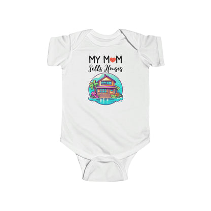 My Mom Sells Houses Baby Onesie | Real Estate Agent Baby Shower Gift | Realtor Gifts